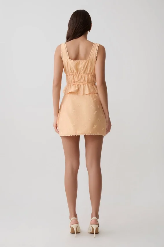 Vivian Embroidered Sleeveless Top – Orange Vivian Embroidered Sleeveless Top – Orange