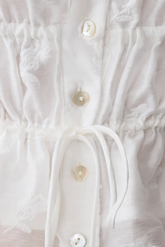 Vivian Embroidered Sleeveless Top – White Vivian Embroidered Sleeveless Top – White