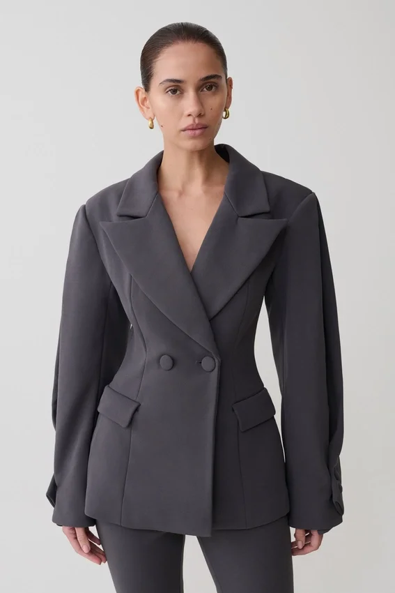 Wesley Structured Blazer – Charcoal Shadow Wesley Structured Blazer – Charcoal Shadow