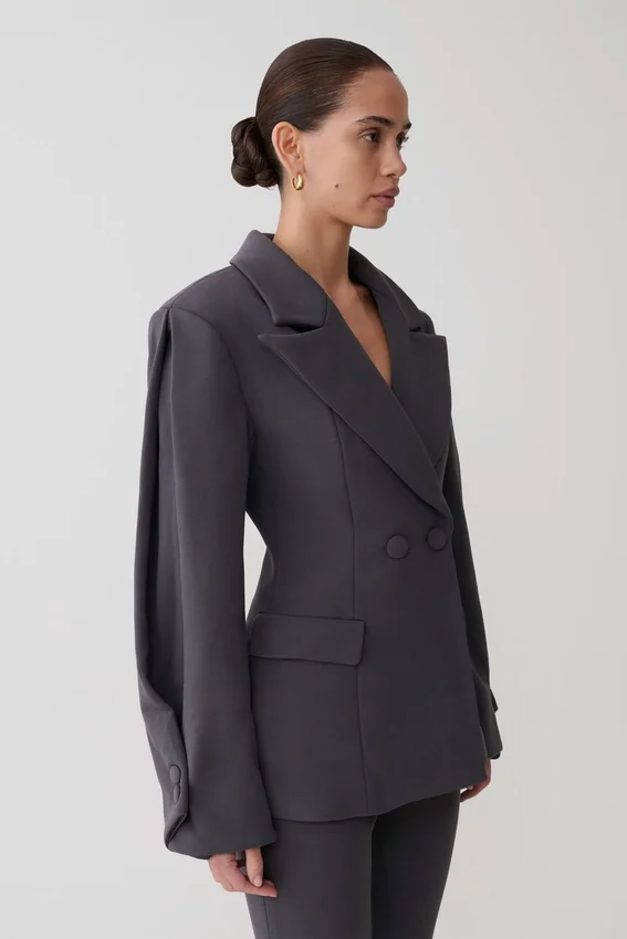 Wesley Structured Blazer – Charcoal Shadow Wesley Structured Blazer – Charcoal Shadow