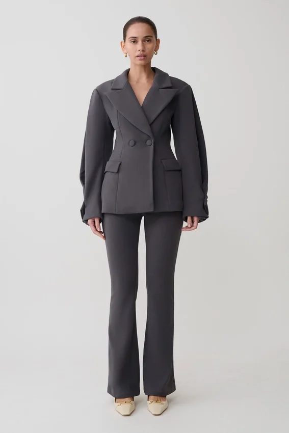 Wesley Structured Blazer – Charcoal Shadow Wesley Structured Blazer – Charcoal Shadow