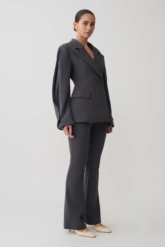 Wesley Structured Blazer – Charcoal Shadow Wesley Structured Blazer – Charcoal Shadow
