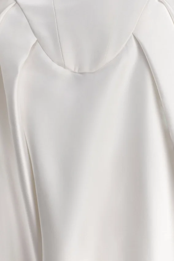 Willow Off Shoulder Satin Maxi Gown – White Willow Off Shoulder Satin Maxi Gown – White